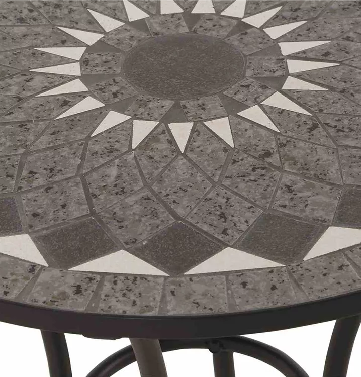 Ø60x71cm Siena Mosaik Stahl/Keramik Como Garden Gartentisch